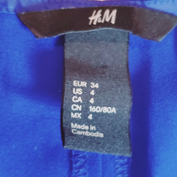 H&M Cobalt Shift Tunic Dress size 4 - Picture 4 of 4